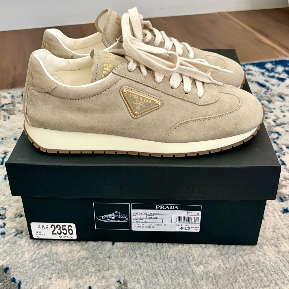 Prada Pomice Camoscio Suede Sneakers - EU 37 / US 7